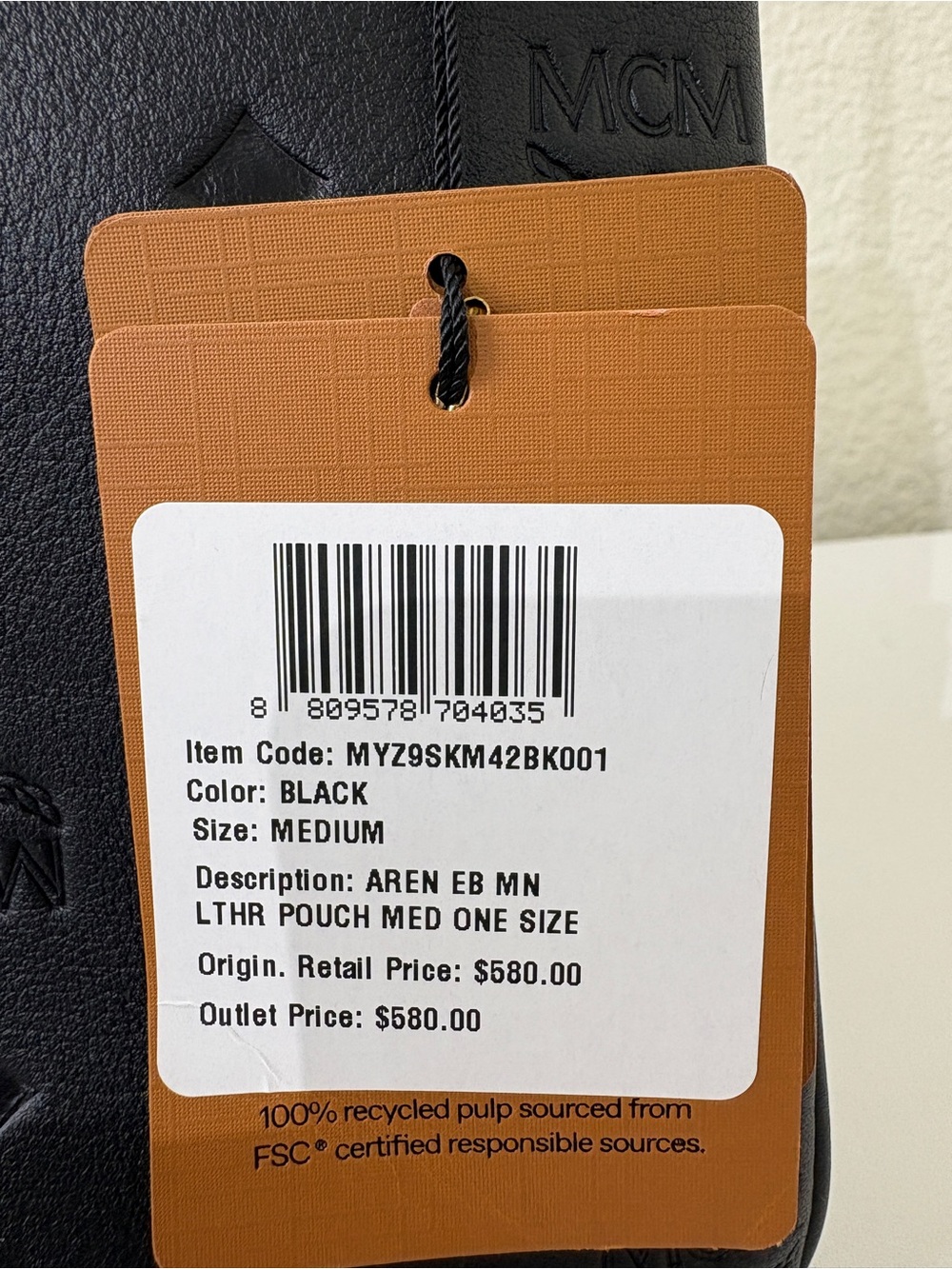 MCM Klara Monogram Calfskin Leather Crossbody Pouch new - Picture 5 of 9